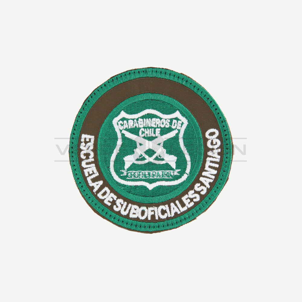 Parche Disco Escuela de Suboficiales de Carabineros (Verde Blanco)