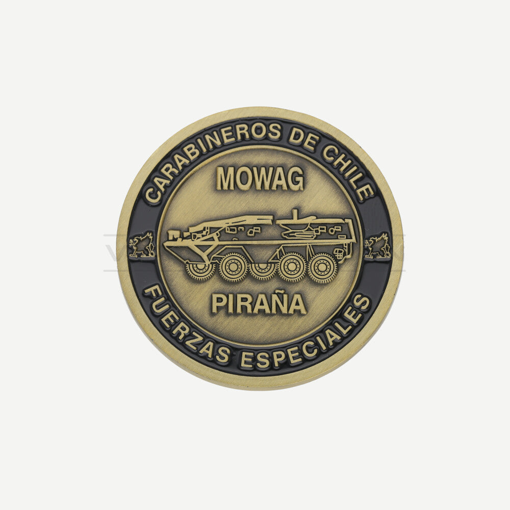 Moneda de Colección Fuerzas Especiales Mowag Carabineros