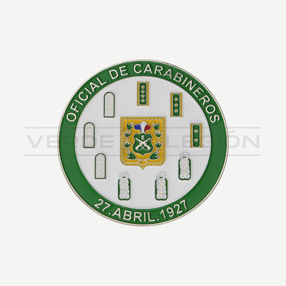 Moneda de Colección Grados Oficial Carabineros