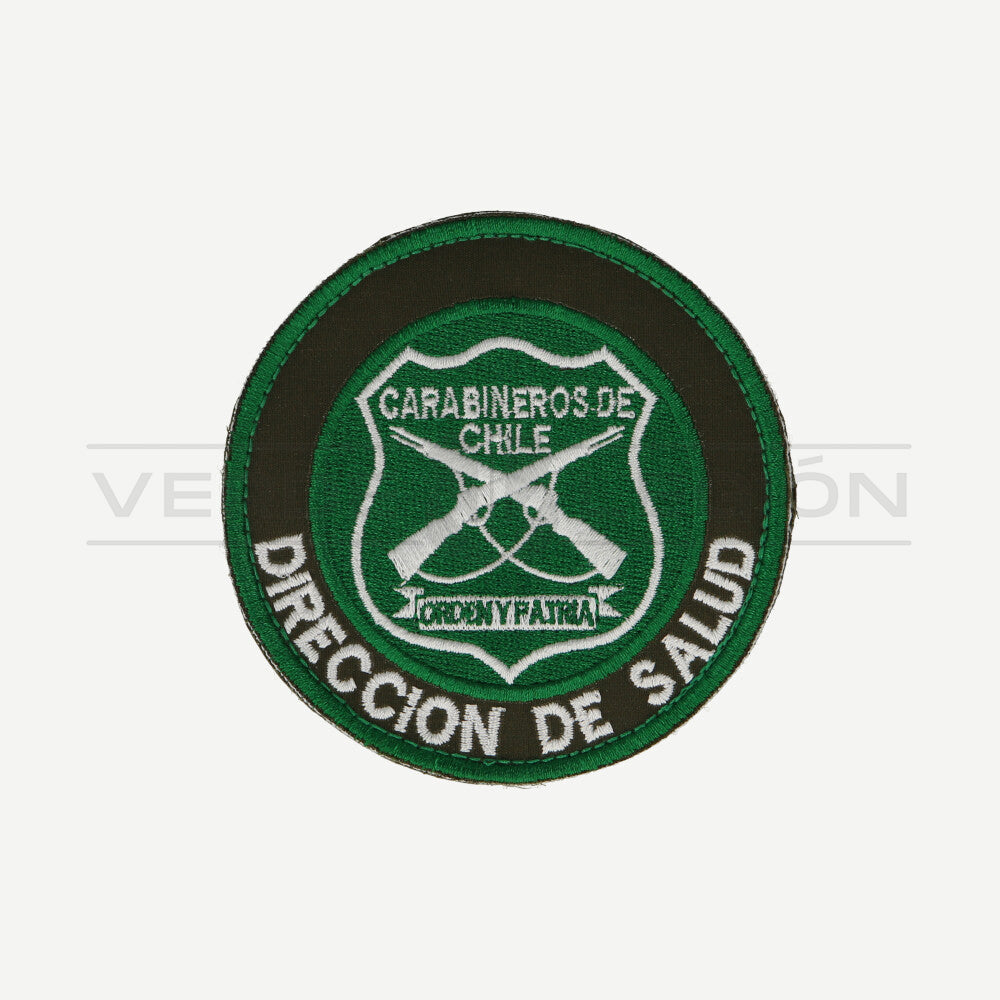 Parche Disco (Verde Blanco) Dirección de Salud Carabineros de Chile