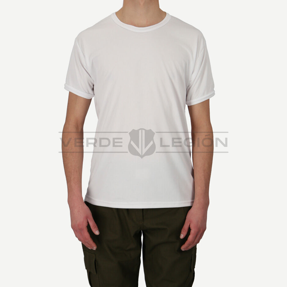 Polera Tipo Camiseta Blanca Dry Fit Unisex Carabineros