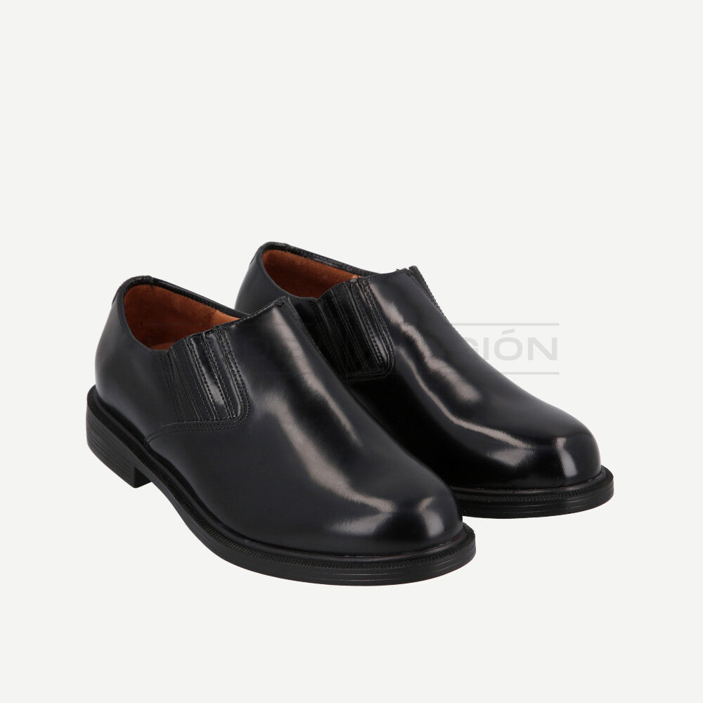 Zapato Hombre Elasticado Negro Planta Poliuretano Guante Carabineros