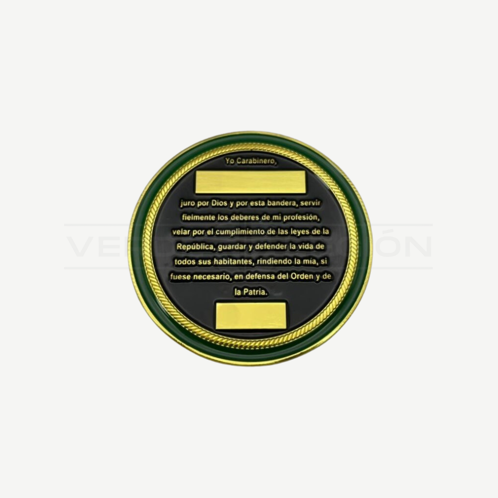 Moneda Personalizable Juramento Escuela de Formación Policial de Carabineros (Esfopolcar)