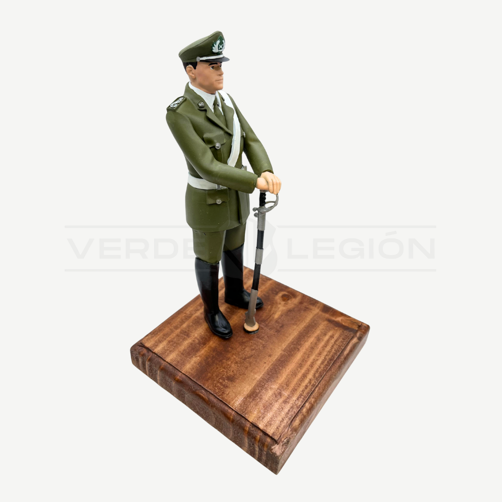 Figura 3D Aspirante De Pie Escuela de Carabineros