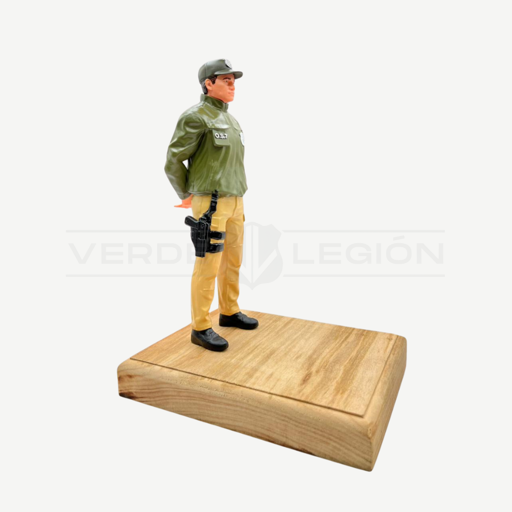 Figura 3D Carabinero OS7 Placa Personalizable