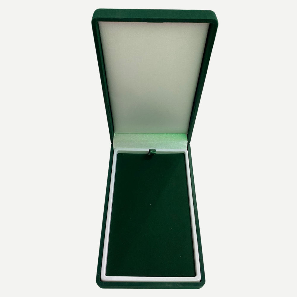 Caja Terciopelo Para Medallas Verde Carabineros