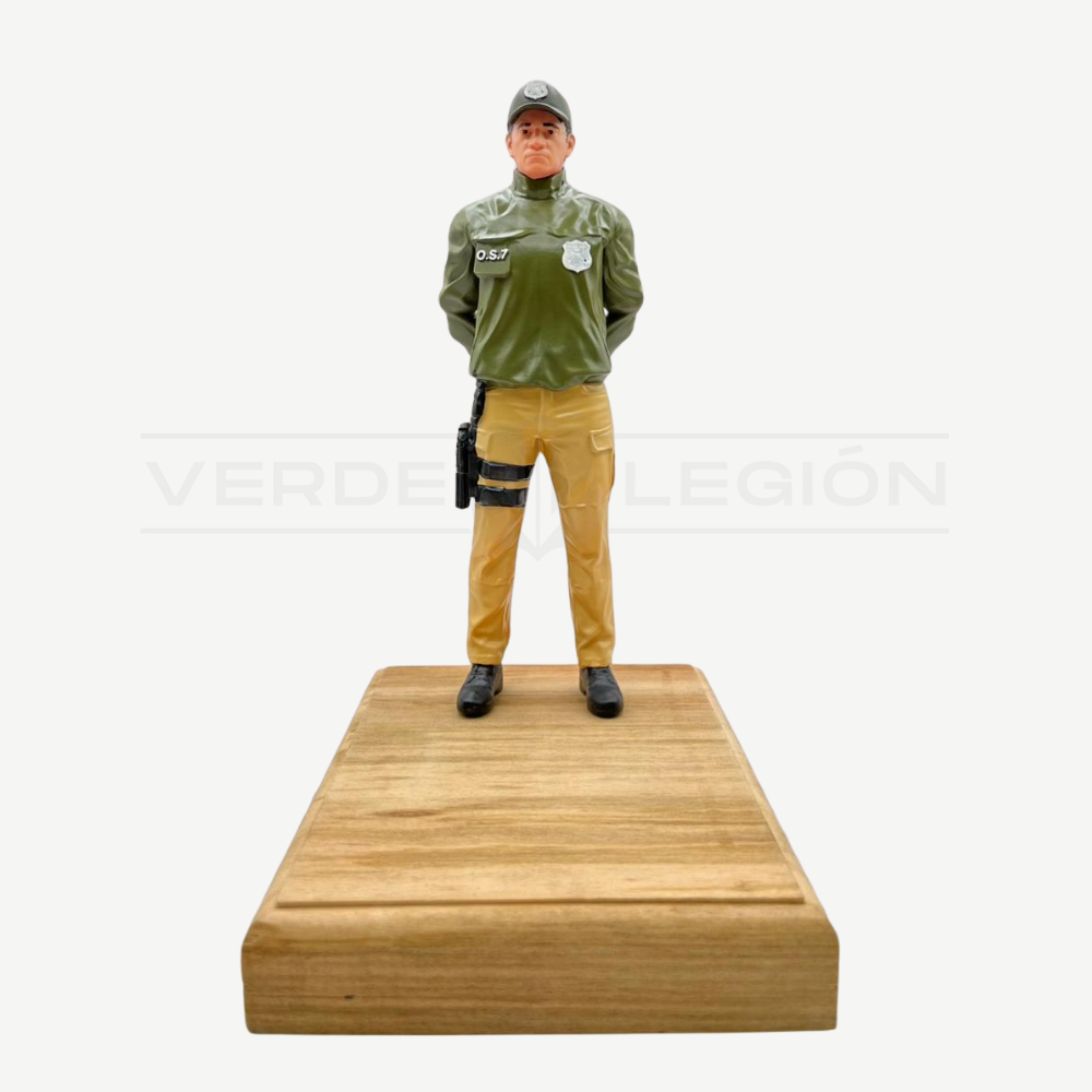 Figura 3D Carabinero OS7 Placa Personalizable