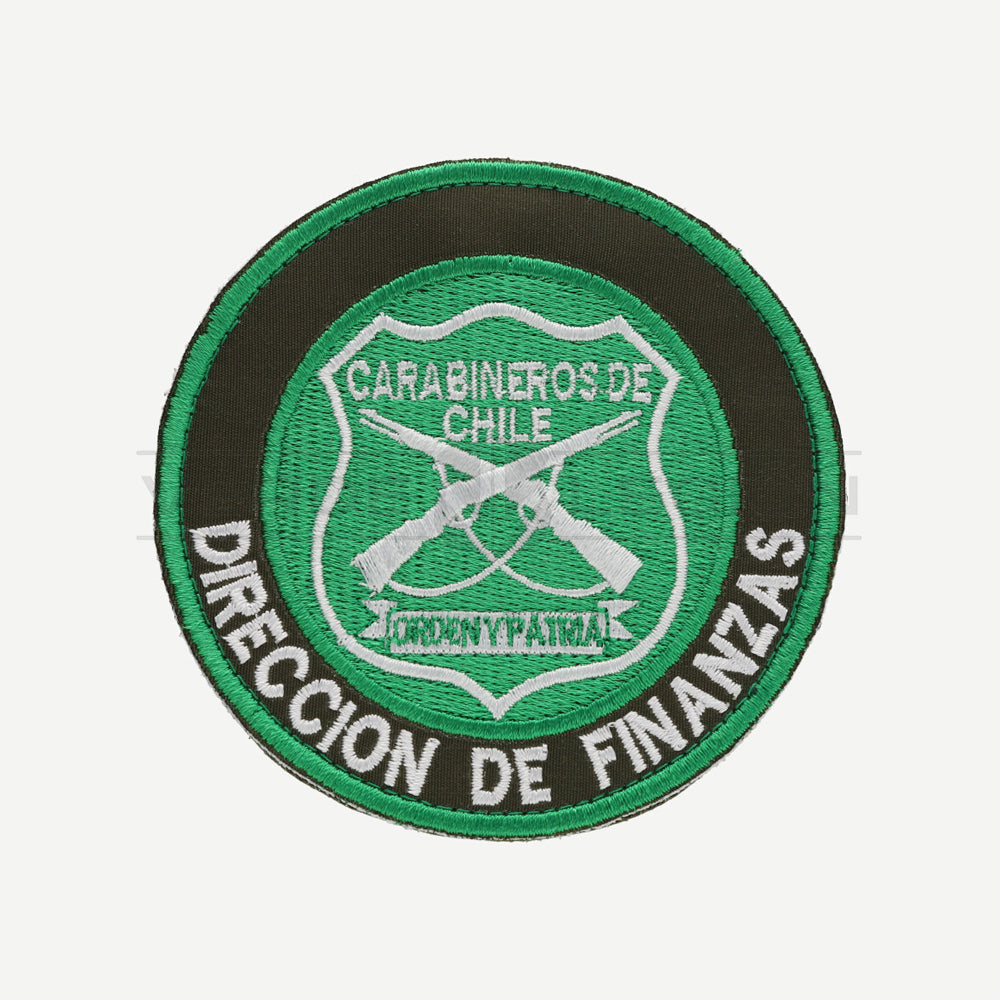 Parche Disco (Verde Blanco) Dirección De Finanzas Carabineros de Chile