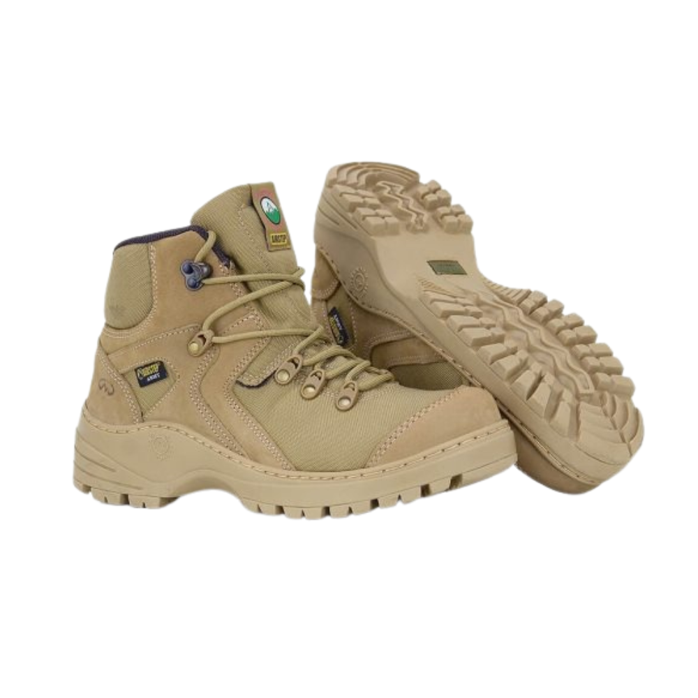 Bota Táctica Beige Caña Media Marca Airstep Repelente al Agua