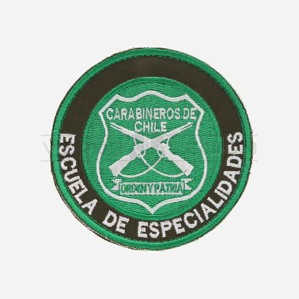 Parche Disco (Verde Blanco) Escuela de Especialidades Carabineros de Chile