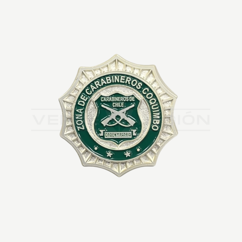 Piocha Botón Zona de Carabineros (Opciones)
