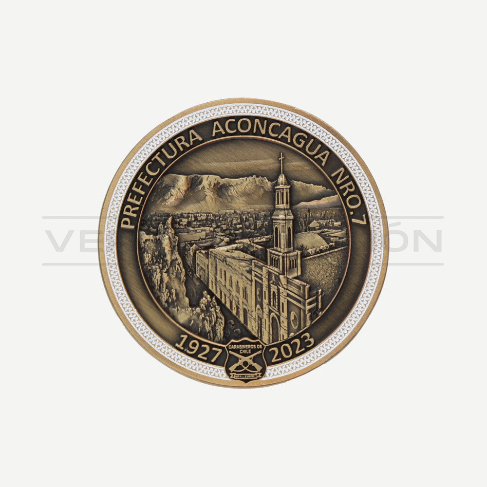 Moneda de Colección Prefectura Aconcagua Nro 7 Carabineros