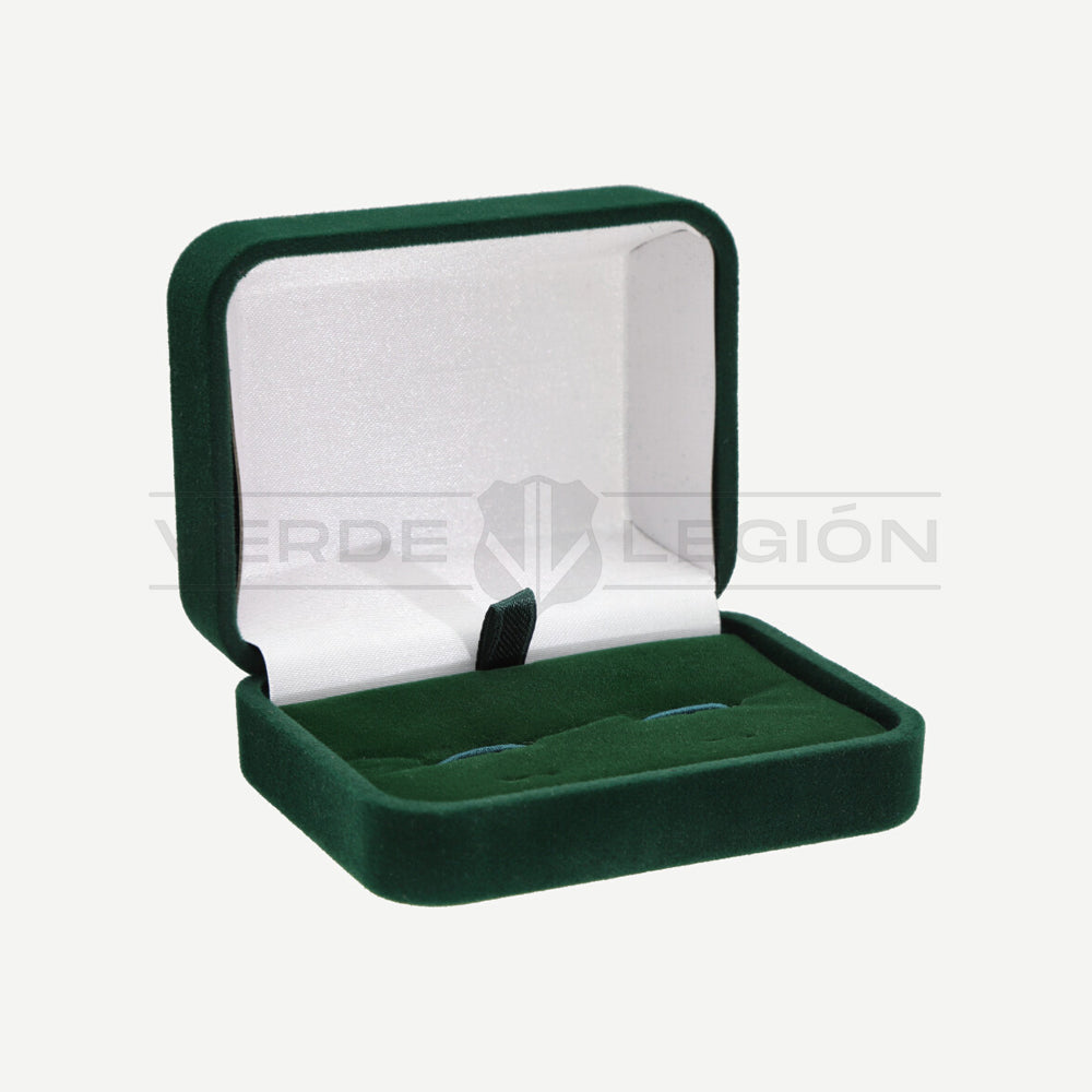Caja Terciopelo Verde Para Colleras Carabineros