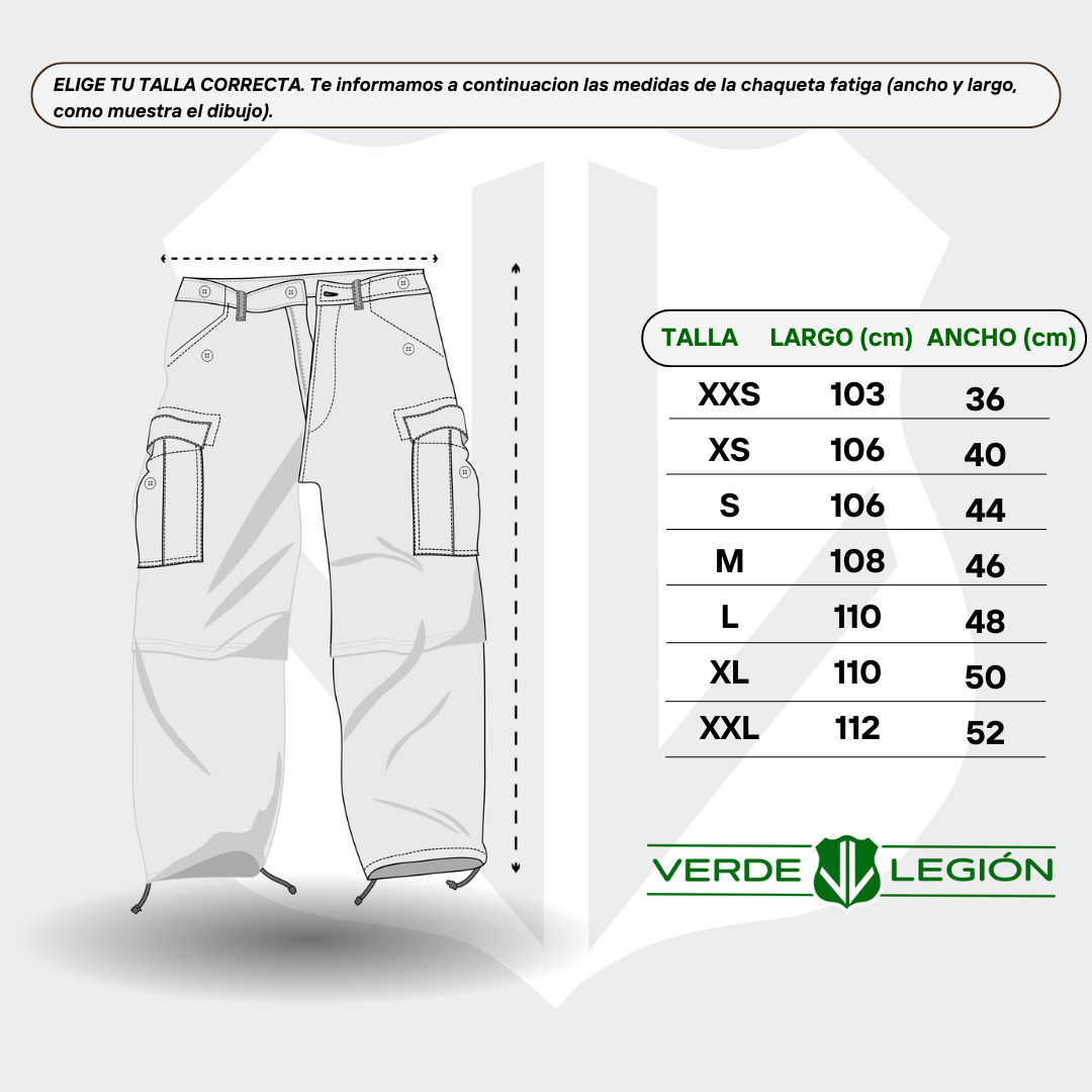 Pantalón Tenida de Combate Fatiga Unisex