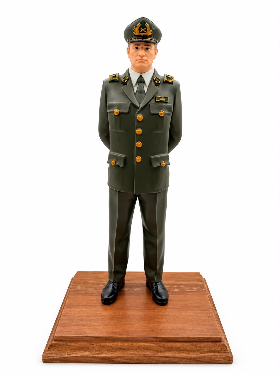 Figura 3D General De Carabineros Placa Personalizable