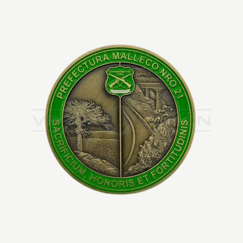 Moneda de Colección Prefectura Malleco Nº 21 Carabineros