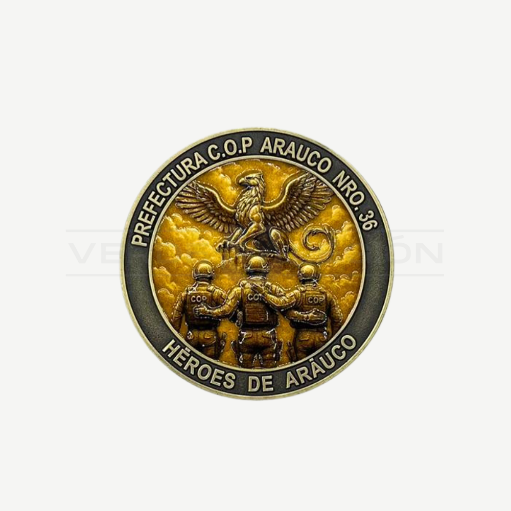 Moneda de Colección Prefectura COP Arauco N°36
