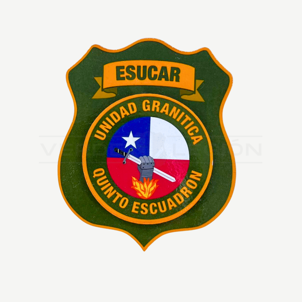 Imán Madera para Refrigerador Escudo Escuadrones Esucar Carabineros (Opciones)