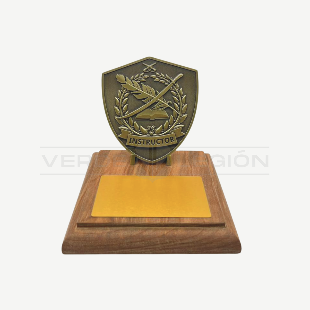 Galvano Instructor de Escritorio Personalizable Carabineros