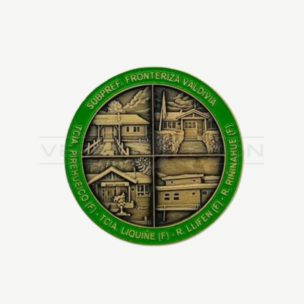 Moneda de Colección Subprefectura Fronteriza Valdivia Carabineros