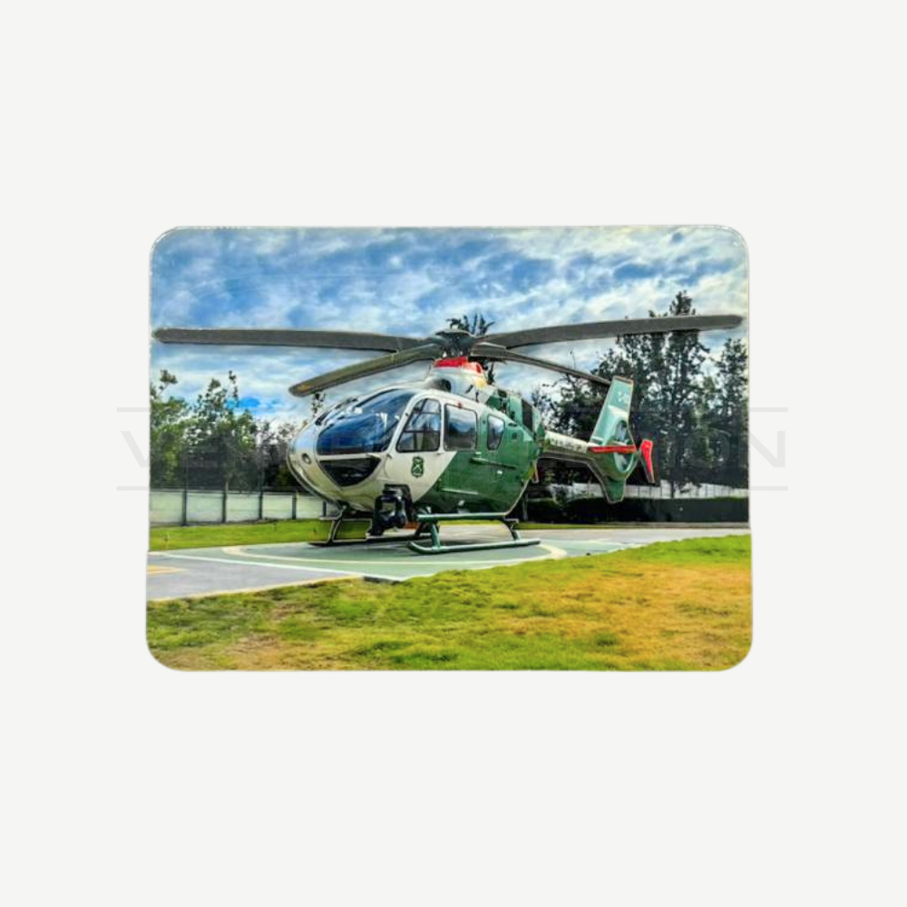 Imán Helicóptero H135 Carabineros de Madera para Refrigerador