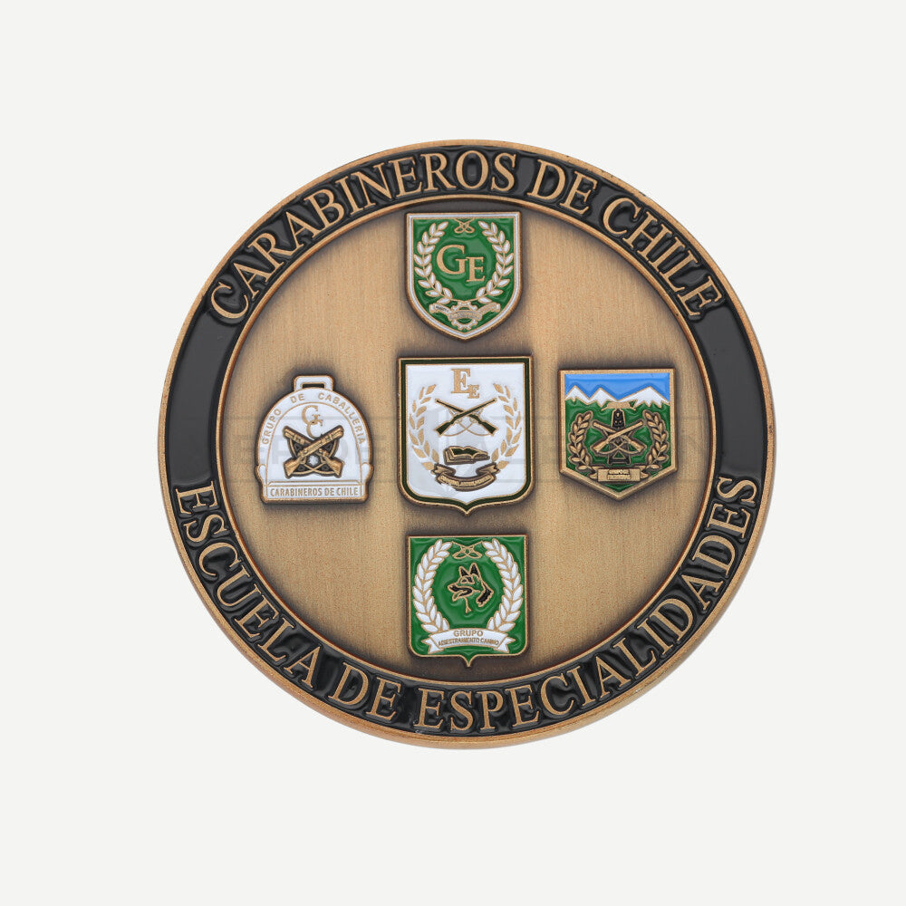 Moneda de Colección Escuela de Especialidades Escudos Carabineros
