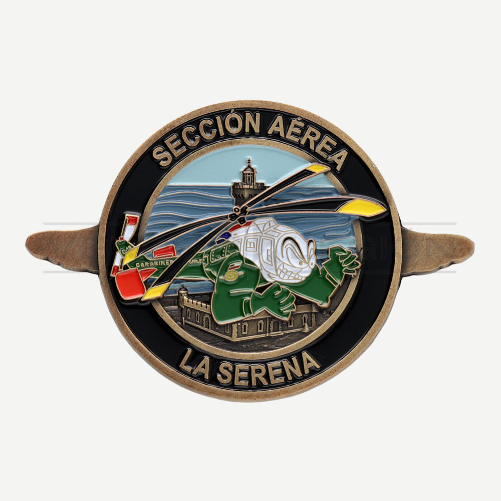 Moneda de Colección Sección Aérea La Serena Carabineros