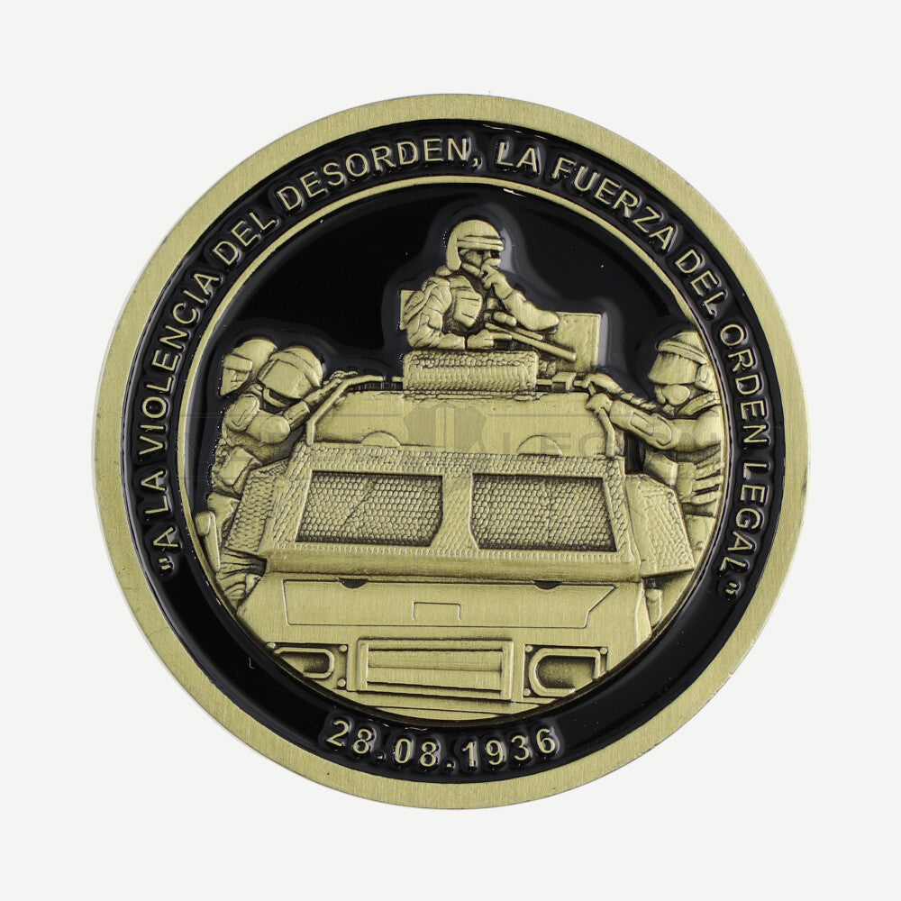 Moneda de Colección Fuerzas Especiales Lanza Gases Carabineros