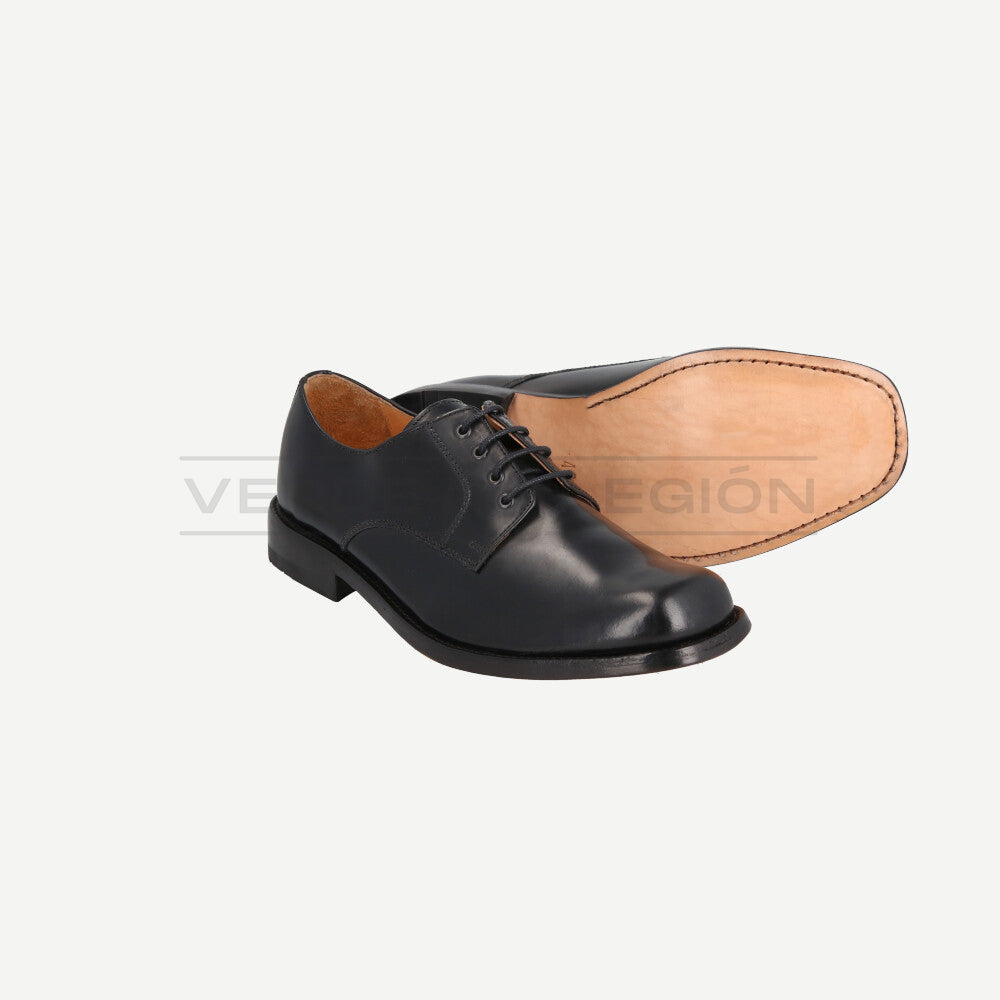 Zapato Negro Cordones Planta de Suela Hombre Calzarte Carabineros
